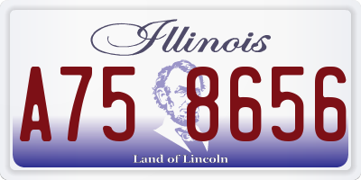IL license plate A758656