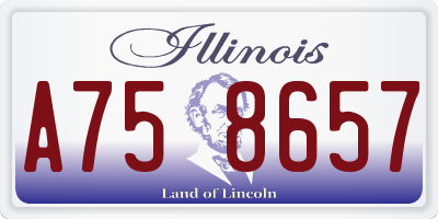 IL license plate A758657