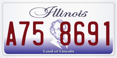 IL license plate A758691