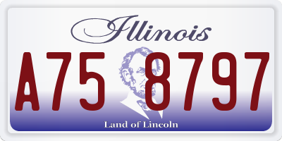 IL license plate A758797
