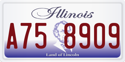 IL license plate A758909