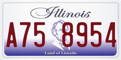 IL license plate A758954