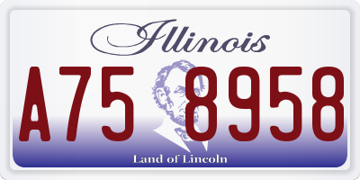 IL license plate A758958