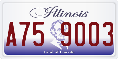 IL license plate A759003