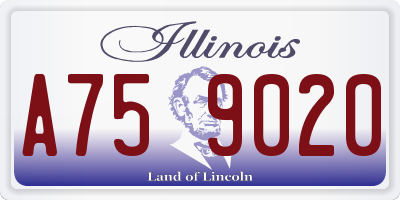 IL license plate A759020