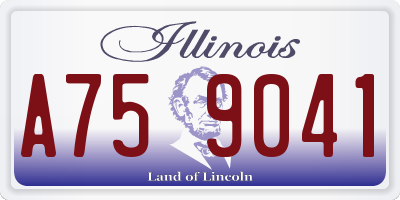 IL license plate A759041