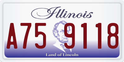 IL license plate A759118