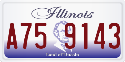IL license plate A759143