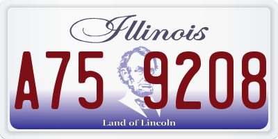 IL license plate A759208