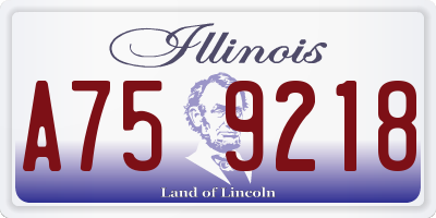 IL license plate A759218