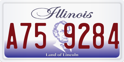IL license plate A759284