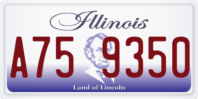IL license plate A759350