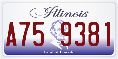 IL license plate A759381