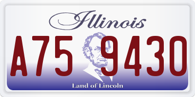 IL license plate A759430