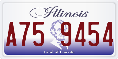 IL license plate A759454