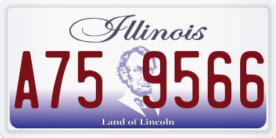 IL license plate A759566