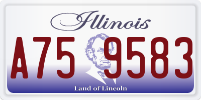 IL license plate A759583