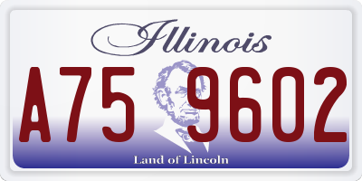 IL license plate A759602