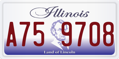 IL license plate A759708