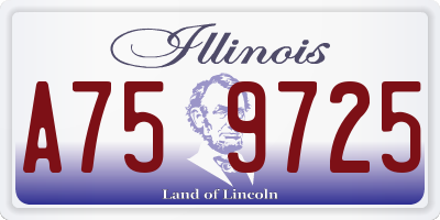 IL license plate A759725
