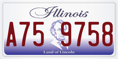 IL license plate A759758