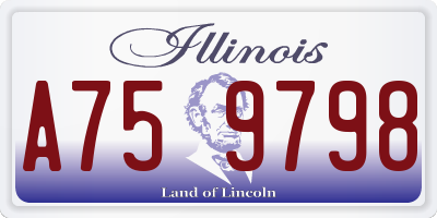 IL license plate A759798