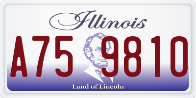 IL license plate A759810