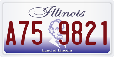 IL license plate A759821