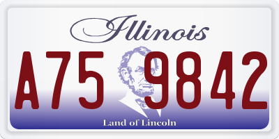 IL license plate A759842