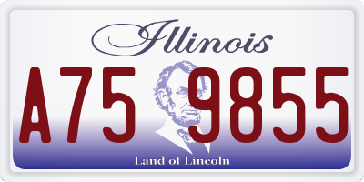 IL license plate A759855