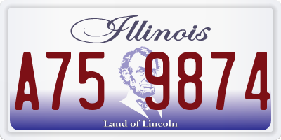 IL license plate A759874