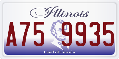 IL license plate A759935