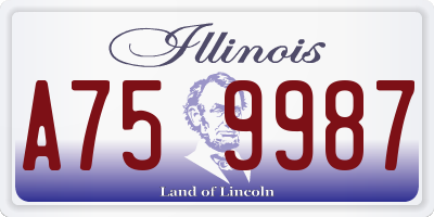 IL license plate A759987