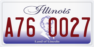 IL license plate A760027