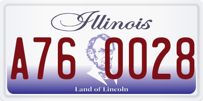 IL license plate A760028