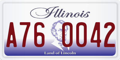 IL license plate A760042