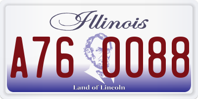 IL license plate A760088