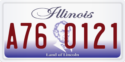IL license plate A760121