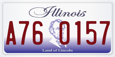 IL license plate A760157