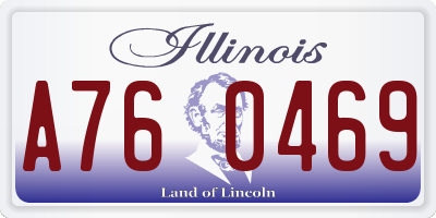 IL license plate A760469
