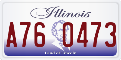 IL license plate A760473