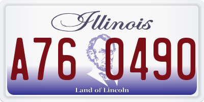 IL license plate A760490