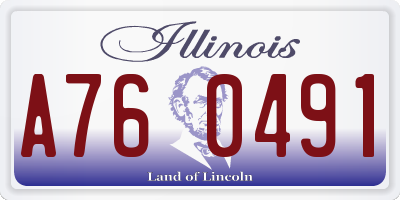 IL license plate A760491