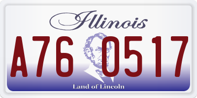 IL license plate A760517