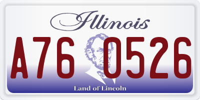IL license plate A760526
