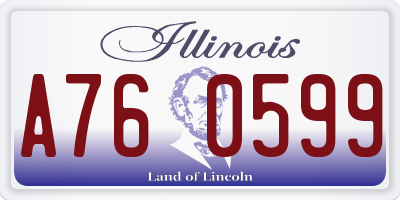 IL license plate A760599