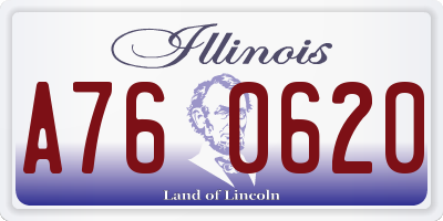 IL license plate A760620