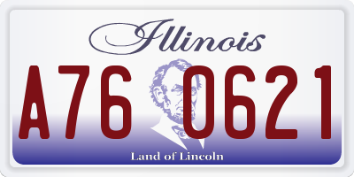 IL license plate A760621