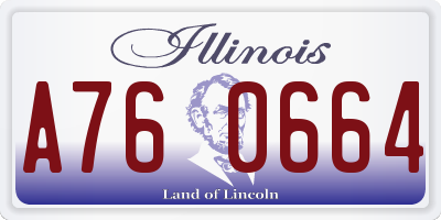 IL license plate A760664