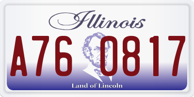 IL license plate A760817